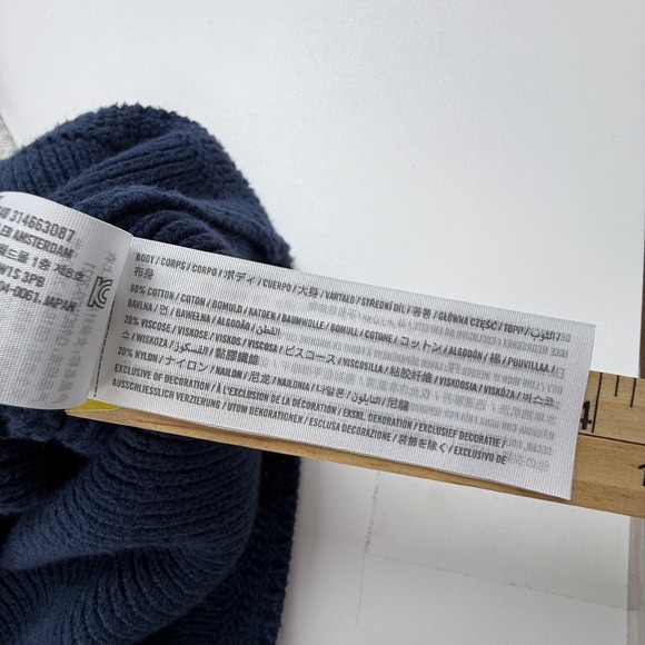 Abercrombie Fitch Navy White Trim Button V Neck Knit Vest Top Women's Small - Picture 7 of 8